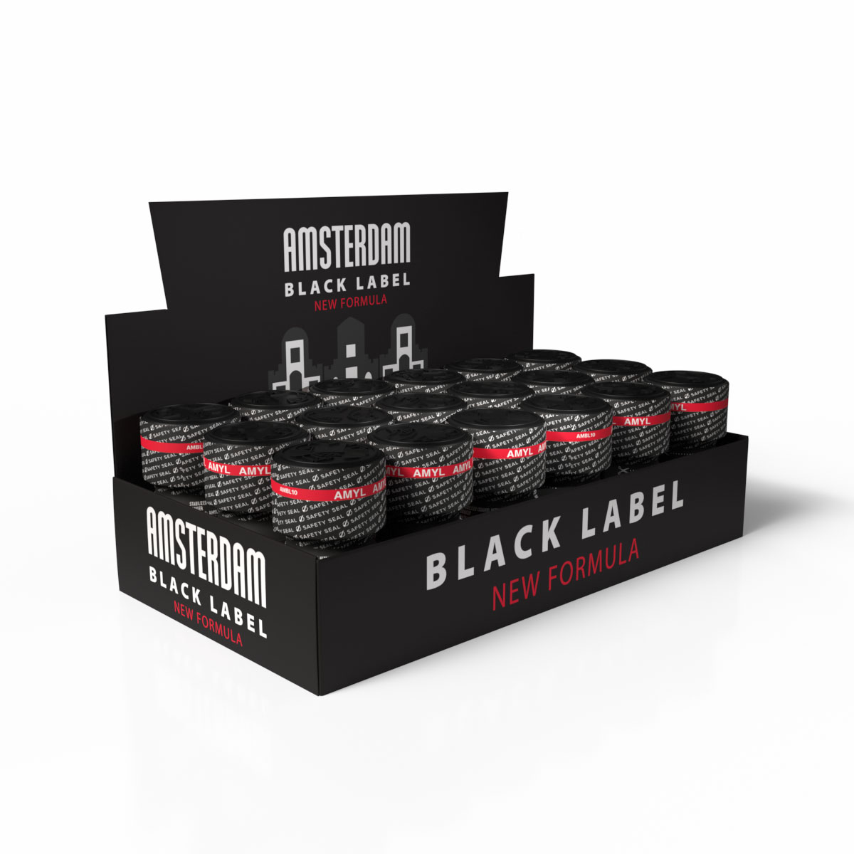 Amsterdam Black Label counter display tray — 18 units