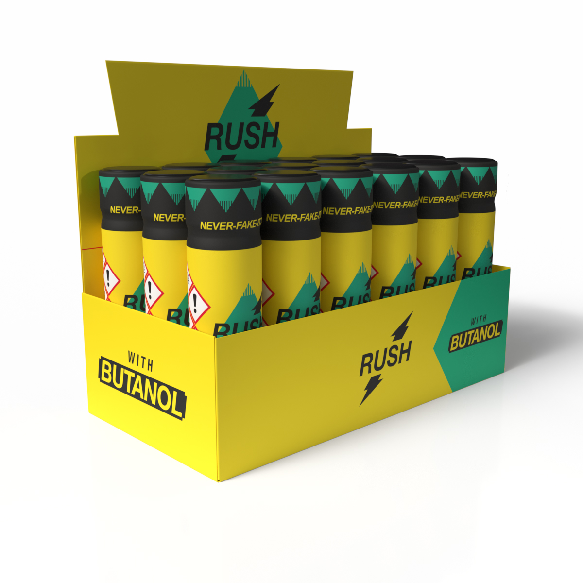 Rush With Butanol Tall counter display tray — 18 units