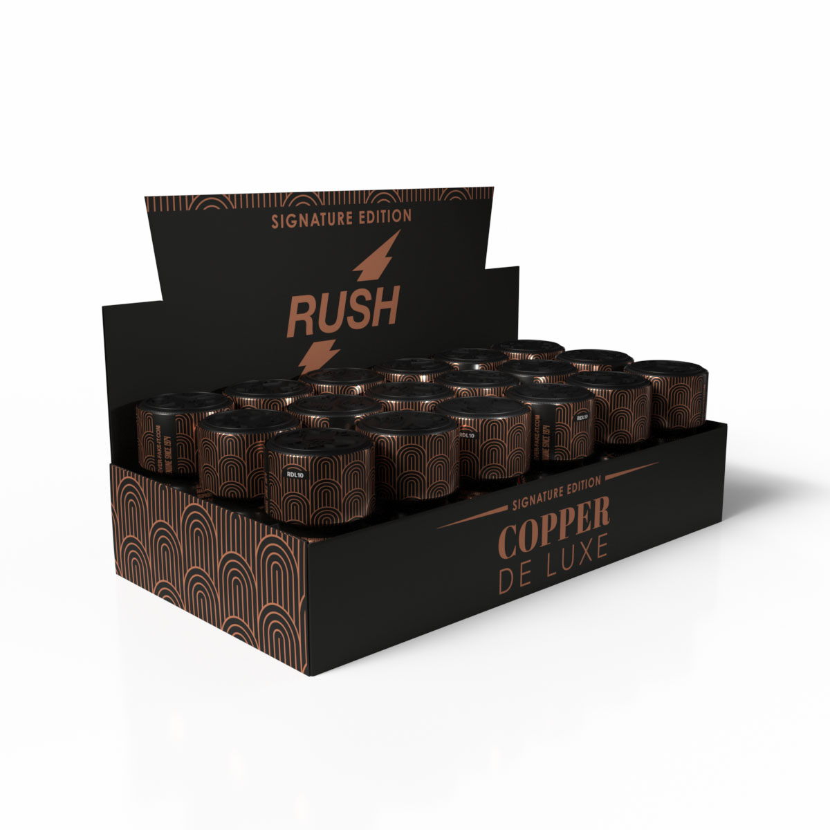 Rush De Luxe counter display tray — 18 units