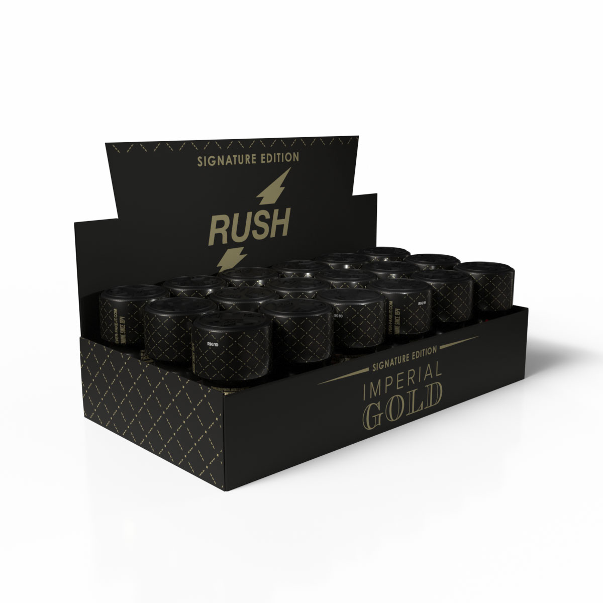 Rush Imperial Gold counter display tray — 18 units