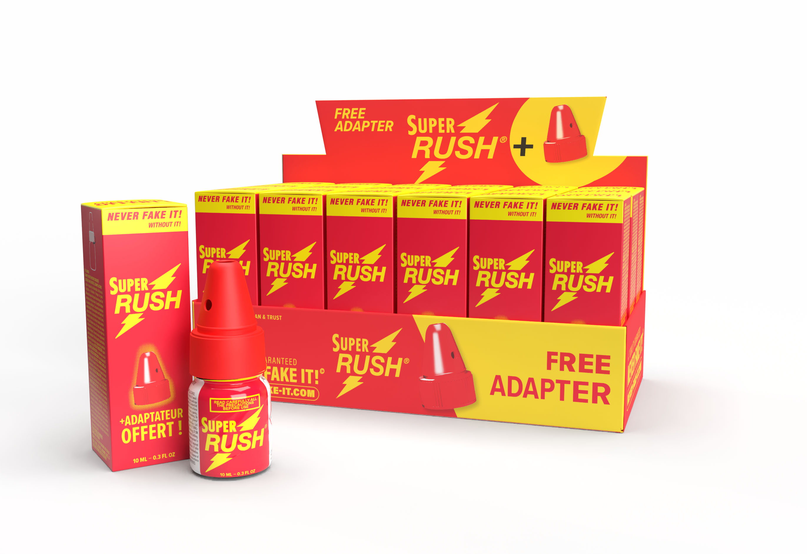 Super Rush With Adapter counter display tray — 18 units